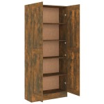 vidaXL Bibliotecă, stejar fumuriu, 82,5x30,5x185,5 cm, lemn prelucrat
