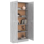 vidaXL Bibliotecă, gri sonoma, 82,5x30,5x185,5 cm, lemn prelucrat vidaXL Bibliotecă, gri sonoma, 82,5x30,5x185,5 cm, lemn prelucrat