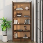 vidaXL Bibliotecă, stejar maro, 82,5x30,5x185,5 cm, lemn prelucrat vidaXL Bibliotecă, stejar maro, 82,5x30,5x185,5 cm, lemn prelucrat