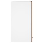vidaXL Dulap de sticlă suspendat “Lyon”, stejar maro, 60x31x60 cm lemn