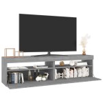 vidaXL Comodă TV cu lumini LED, 2 buc., Sonoma gri, 75x35x40 cm vidaXL Comodă TV cu lumini LED, 2 buc., Sonoma gri, 75x35x40 cm