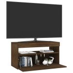 vidaXL Comodă TV cu lumini LED, stejar maro, 75x35x40 cm