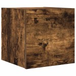 vidaXL Comodă TV cu montaj pe perete, stejar fumuriu, 30,5x30x30 cm