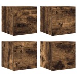 vidaXL Comode TV montaj pe perete 4 buc. stejar fumuriu 30,5x30x30 cm