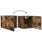 vidaXL Comode TV montaj pe perete 4 buc. stejar fumuriu 30,5x30x30 cm