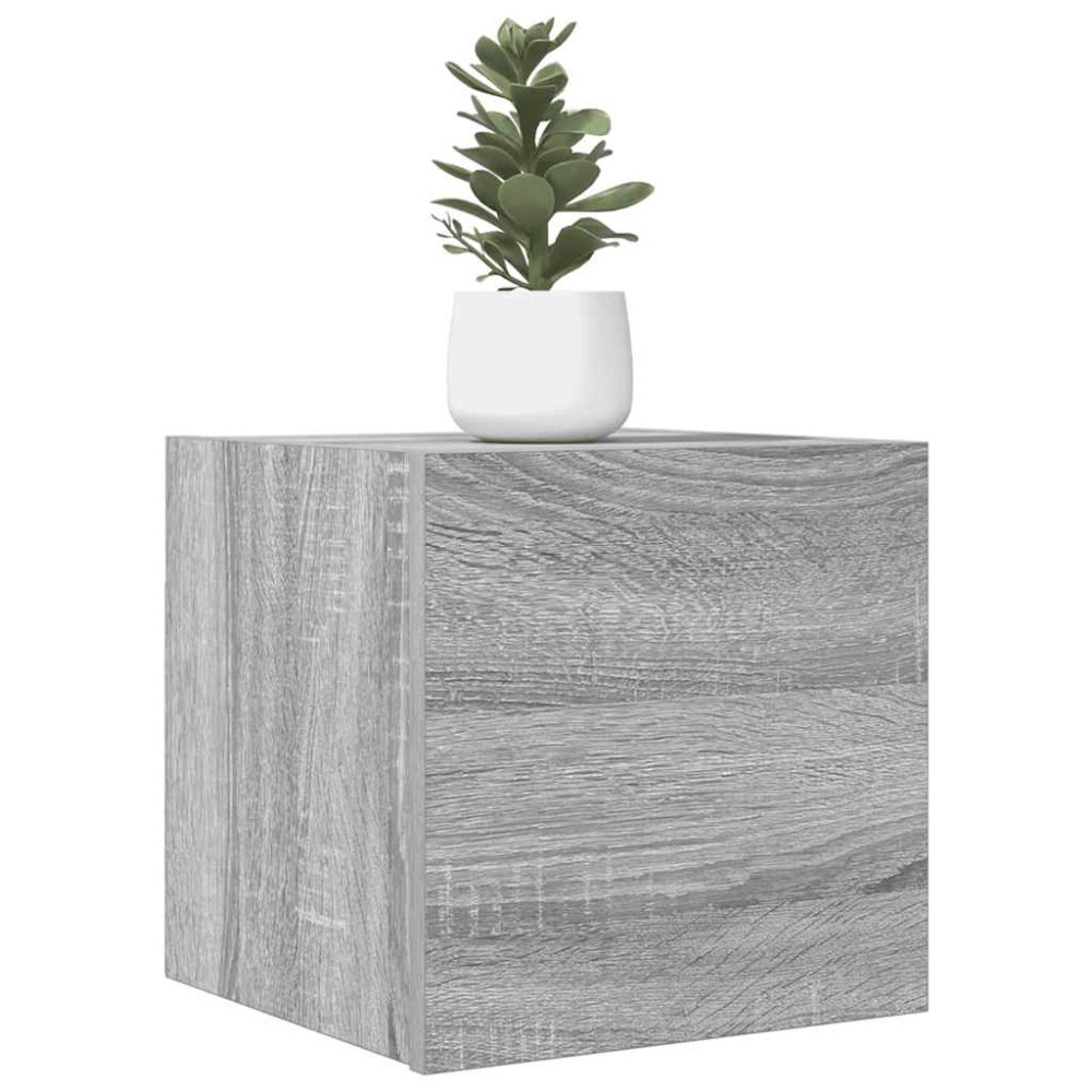 vidaXL Dulapuri TV montaj pe perete, sonoma gri, 30,5x30x30 cm