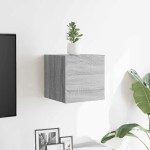 vidaXL Dulapuri TV montaj pe perete, sonoma gri, 30,5x30x30 cm
