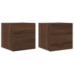 vidaXL Dulapuri TV montaj perete, 2 buc., stejar maro, 30,5x30x30 cm