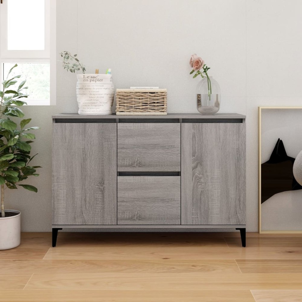 vidaXL Servantă, gri sonoma, 102x35x70 cm, lemn prelucrat