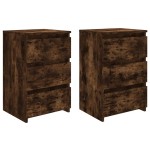 vidaXL Noptiere, 2 buc., stejar fumuriu, 40x35x62,5 cm, lemn prelucrat vidaXL Noptiere, 2 buc., stejar fumuriu, 40x35x62,5 cm, lemn prelucrat