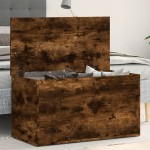 vidaXL Cufăr de depozitare stejar fumuriu 84x42x46 cm lemn prelucrat vidaXL Cufăr de depozitare stejar fumuriu 84x42x46 cm lemn prelucrat