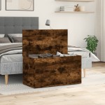 vidaXL Cufăr de depozitare stejar fumuriu 84x42x46 cm lemn prelucrat vidaXL Cufăr de depozitare stejar fumuriu 84x42x46 cm lemn prelucrat