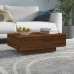 vidaXL Măsuță de cafea, stejar maro, 90x60x31 cm, lemn prelucrat vidaXL Măsuță de cafea, stejar maro, 90x60x31 cm, lemn prelucrat