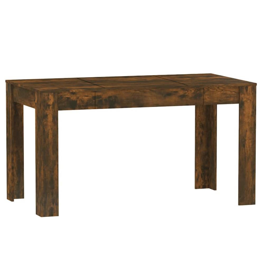 vidaXL Masă bucătărie, stejar afumat, 140x74,5x76 cm, lemn prelucrat