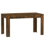 vidaXL Masă bucătărie, stejar afumat, 140x74,5x76 cm, lemn prelucrat vidaXL Masă bucătărie, stejar afumat, 140x74,5x76 cm, lemn prelucrat