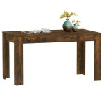 vidaXL Masă bucătărie, stejar afumat, 140x74,5x76 cm, lemn prelucrat vidaXL Masă bucătărie, stejar afumat, 140x74,5x76 cm, lemn prelucrat