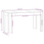 vidaXL Masă bucătărie, stejar afumat, 140x74,5x76 cm, lemn prelucrat vidaXL Masă bucătărie, stejar afumat, 140x74,5x76 cm, lemn prelucrat