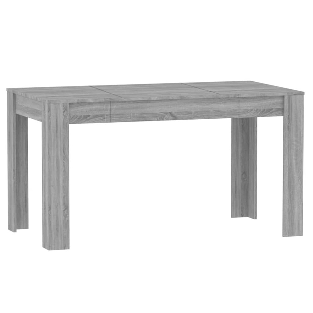 vidaXL Masă de bucătărie, sonoma gri, 140x74,5x76 cm,lemn prelucrat