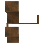 vidaXL Raft colț perete 2 buc stejar afumat 40x40x50cm lemn prelucrat vidaXL Raft colț perete 2 buc stejar afumat 40x40x50cm lemn prelucrat