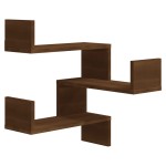 vidaXL Raft colț perete 2 buc stejar maro 40x40x50 cm lemn prelucrat vidaXL Raft colț perete 2 buc stejar maro 40x40x50 cm lemn prelucrat