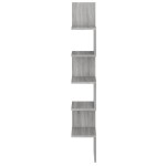 vidaXL Raft de perete de colț sonoma gri 20x20x127,5 cm lemn compozit vidaXL Raft de perete de colț sonoma gri 20x20x127,5 cm lemn compozit