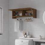 vidaXL Șifonier, stejar fumuriu, 100x32,5x35 cm, lemn prelucrat vidaXL Șifonier, stejar fumuriu, 100x32,5x35 cm, lemn prelucrat