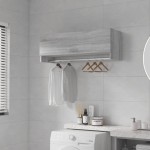 vidaXL Șifonier, gri sonoma, 100x32,5x35 cm, lemn prelucrat vidaXL Șifonier, gri sonoma, 100x32,5x35 cm, lemn prelucrat