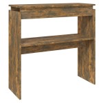 vidaXL Măsuță consolă, stejar fumuriu, 80x30x80 cm, lemn prelucrat vidaXL Măsuță consolă, stejar fumuriu, 80x30x80 cm, lemn prelucrat