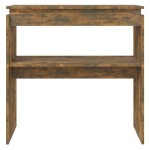 vidaXL Măsuță consolă, stejar fumuriu, 80x30x80 cm, lemn prelucrat vidaXL Măsuță consolă, stejar fumuriu, 80x30x80 cm, lemn prelucrat