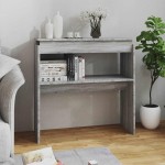 vidaXL Măsuță consolă, gri sonoma, 80x30x80 cm, lemn prelucrat vidaXL Măsuță consolă, gri sonoma, 80x30x80 cm, lemn prelucrat