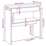 vidaXL Măsuță consolă, stejar maro, 80x30x80 cm, lemn prelucrat vidaXL Măsuță consolă, stejar maro, 80x30x80 cm, lemn prelucrat