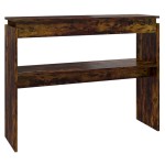 vidaXL Măsuță consolă, stejar fumuriu, 102x30x80 cm, lemn prelucrat vidaXL Măsuță consolă, stejar fumuriu, 102x30x80 cm, lemn prelucrat