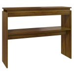 vidaXL Măsuță consolă, stejar maro, 102x30x80 cm, lemn prelucrat vidaXL Măsuță consolă, stejar maro, 102x30x80 cm, lemn prelucrat
