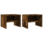 vidaXL Noptiere, 2 buc., stejar fumuriu, 40x30x30 cm, lemn prelucrat vidaXL Noptiere, 2 buc., stejar fumuriu, 40x30x30 cm, lemn prelucrat
