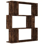 vidaXL Bibliotecă/Separator stejar fumuriu 80x24x96cm lemn prelucrat vidaXL Bibliotecă/Separator stejar fumuriu 80x24x96cm lemn prelucrat