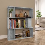 vidaXL Bibliotecă/Separator, sonoma gri, 80x24x96cm, lemn prelucrat vidaXL Bibliotecă/Separator, sonoma gri, 80x24x96cm, lemn prelucrat