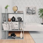 vidaXL Bibliotecă/Separator, sonoma gri, 80x24x96cm, lemn prelucrat vidaXL Bibliotecă/Separator, sonoma gri, 80x24x96cm, lemn prelucrat