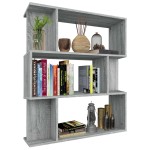 vidaXL Bibliotecă/Separator, sonoma gri, 80x24x96cm, lemn prelucrat vidaXL Bibliotecă/Separator, sonoma gri, 80x24x96cm, lemn prelucrat