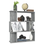 vidaXL Bibliotecă/Separator, sonoma gri, 80x24x96cm, lemn prelucrat vidaXL Bibliotecă/Separator, sonoma gri, 80x24x96cm, lemn prelucrat