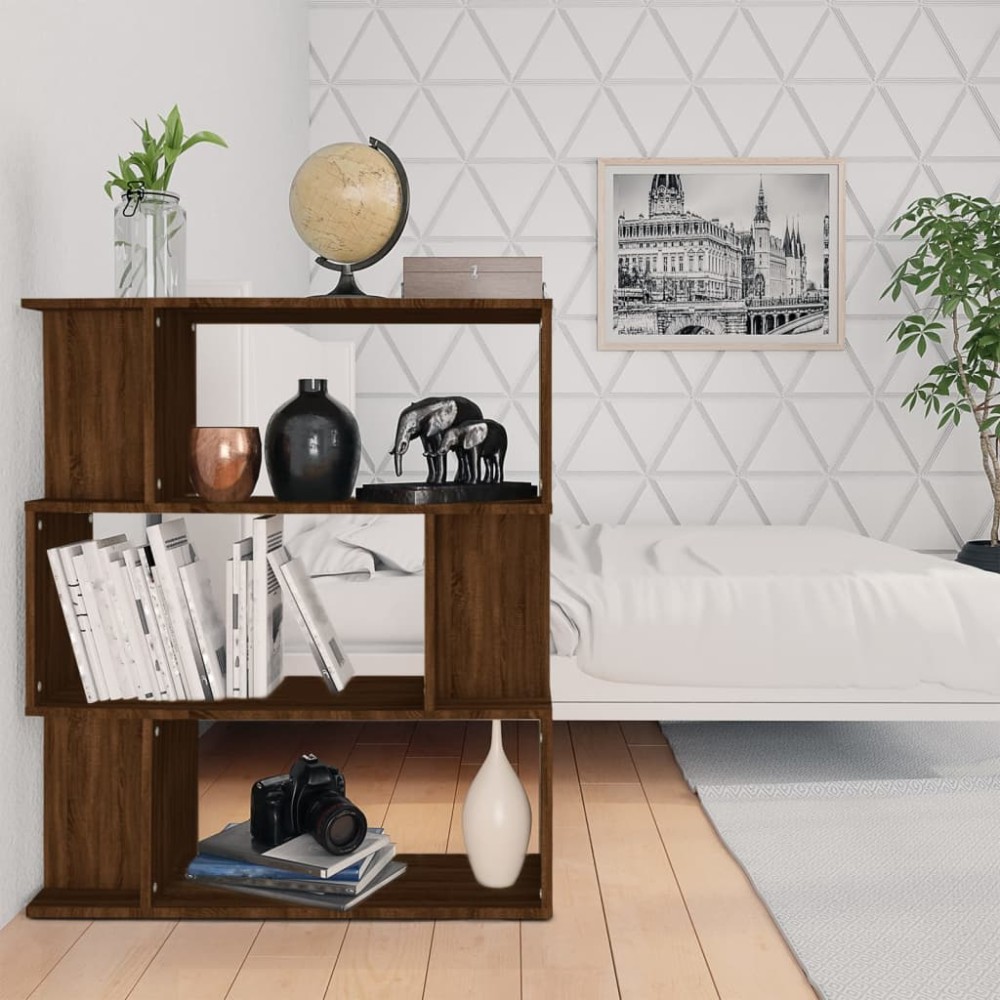 vidaXL Bibliotecă/Separator, stejar maro, 80x24x96 cm , lemn prelucrat