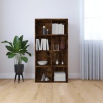 vidaXL Bibliotecă/dulap, stejar fumuriu, 66x30x130 cm, lemn prelucrat vidaXL Bibliotecă/dulap, stejar fumuriu, 66x30x130 cm, lemn prelucrat