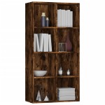 vidaXL Bibliotecă/dulap, stejar fumuriu, 66x30x130 cm, lemn prelucrat vidaXL Bibliotecă/dulap, stejar fumuriu, 66x30x130 cm, lemn prelucrat