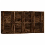 vidaXL Bibliotecă/dulap, stejar fumuriu, 66x30x130 cm, lemn prelucrat vidaXL Bibliotecă/dulap, stejar fumuriu, 66x30x130 cm, lemn prelucrat