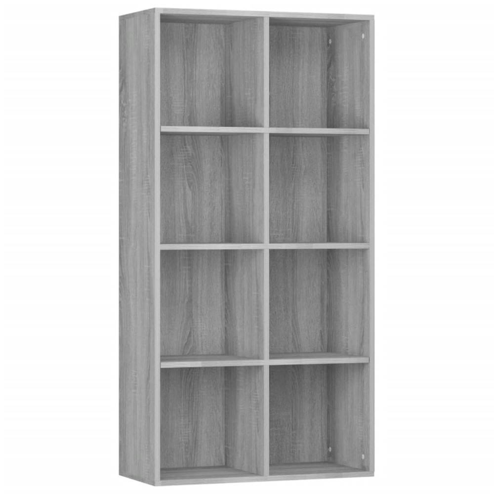 vidaXL Bibliotecă/Servantă, gri sonoma, 66x30x130 cm, lemn prelucrat