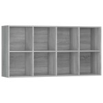 vidaXL Bibliotecă/Servantă, gri sonoma, 66x30x130 cm, lemn prelucrat vidaXL Bibliotecă/Servantă, gri sonoma, 66x30x130 cm, lemn prelucrat
