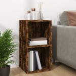 vidaXL Cutie de depozitare viniluri, stejar fumuriu, 71x34x36 cm, lemn vidaXL Cutie de depozitare viniluri, stejar fumuriu, 71x34x36 cm, lemn