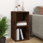 vidaXL Cutie de depozitare viniluri, stejar maro, 71x34x36 cm, lemn vidaXL Cutie de depozitare viniluri, stejar maro, 71x34x36 cm, lemn