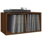 vidaXL Cutie de depozitare viniluri, stejar maro, 71x34x36 cm, lemn vidaXL Cutie de depozitare viniluri, stejar maro, 71x34x36 cm, lemn