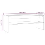vidaXL Măsuță de cafea, stejar maro, 100x40x40 cm, lemn prelucrat vidaXL Măsuță de cafea, stejar maro, 100x40x40 cm, lemn prelucrat