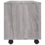 vidaXL Comodă TV cu roți, gri sonoma, 90x35x35 cm, lemn prelucrat vidaXL Comodă TV cu roți, gri sonoma, 90x35x35 cm, lemn prelucrat